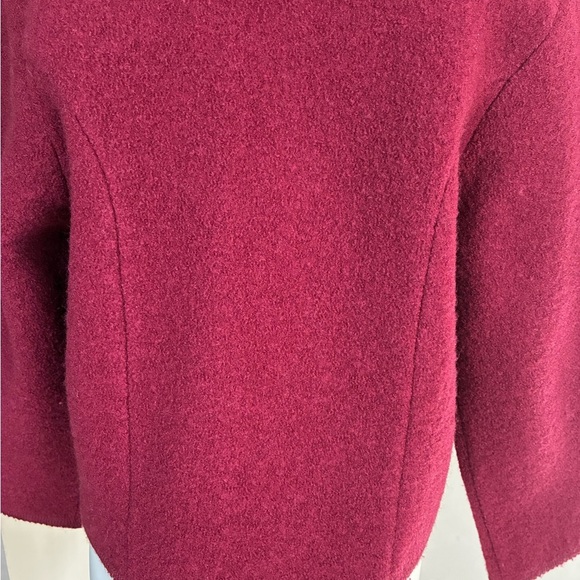 Vintage Orvis Womens Burgundy Cardigan/Jacket Button Up 100% Wool Size 10 - Picture 5 of 15